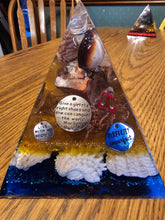 Load image into Gallery viewer, Large Carnelian Orgonite EMF Protection/Chakra Healing Pyramid 10-5 Symm