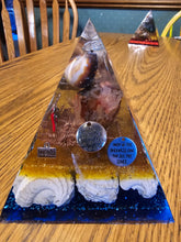 Load image into Gallery viewer, Large Carnelian Orgonite EMF Protection/Chakra Healing Pyramid 10-5 Symm