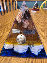 Load image into Gallery viewer, Large Carnelian Orgonite EMF Protection/Chakra Healing Pyramid 10-5 Symm