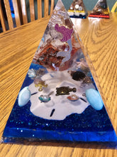 Load image into Gallery viewer, Large Carnelian Orgonite EMF Protection/Chakra Healing Pyramid 6-27 Symm