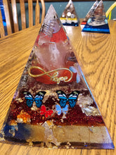 Load image into Gallery viewer, Large Rose Quartz  Orgonite EMF Protection/Chakra Healing Pyramid 10-5 Symm