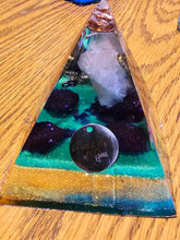 Load image into Gallery viewer, Mini Rose Quartz Orgonite EMF Protection/Chakra Healing Pyramid 4-3 Symm