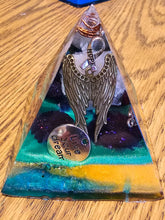 Load image into Gallery viewer, Mini Rose Quartz Orgonite EMF Protection/Chakra Healing Pyramid 4-3 Symm