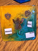 Load image into Gallery viewer, Mini Rose Quartz Orgonite EMF Protection/Chakra Healing Pyramid 4-3 Symm