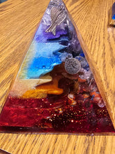 Load image into Gallery viewer, Large All Chakra Stone Orgonite EMF Protection/Chakra Healing Pyramid 8-25 Symm