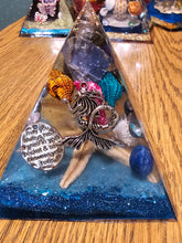 Load image into Gallery viewer, Large Lapis Orgonite EMF Protection/Chakra Healing Pyramid 10-5 Symm