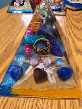 Load image into Gallery viewer, Large Lapis Orgonite EMF Protection/Chakra Healing Pyramid 10-5 Symm