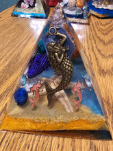Load image into Gallery viewer, Large Lapis Orgonite EMF Protection/Chakra Healing Pyramid 10-5 Symm