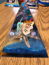 Load image into Gallery viewer, Large Lapis Orgonite EMF Protection/Chakra Healing Pyramid 10-5 Symm
