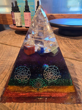 Load image into Gallery viewer, XXLarge Orgonite EMF Protection/Chakra Healing Pyramid 10-5