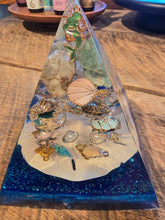 Load image into Gallery viewer, Large Amazonite Orgonite EMF Protection/Chakra Healing Pyramid 10-5 Symm