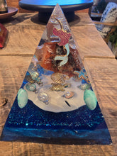 Load image into Gallery viewer, Large Carnelian Orgonite EMF Protection/Chakra Healing Pyramid 10-5 Symm