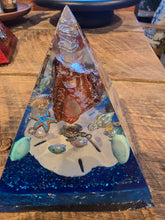 Load image into Gallery viewer, Large Carnelian Orgonite EMF Protection/Chakra Healing Pyramid 10-5 Symm