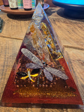 Load image into Gallery viewer, Large Citrine Orgonite EMF Protection/Chakra Healing Pyramid 10-5 Symm