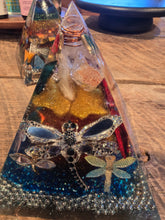 Load image into Gallery viewer, Large Citrine Orgonite EMF Protection/Chakra Healing Pyramid 10-5 Symm