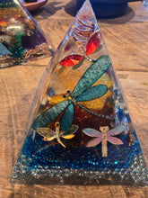 Load image into Gallery viewer, Large Citrine Orgonite EMF Protection/Chakra Healing Pyramid 10-5 Symm