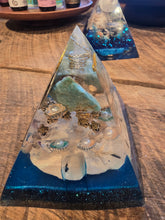 Load image into Gallery viewer, Medium Amazonite Orgonite EMF Protection/Chakra Healing Pyramid 10-5