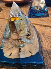 Load image into Gallery viewer, Medium Amazonite Orgonite EMF Protection/Chakra Healing Pyramid 10-5