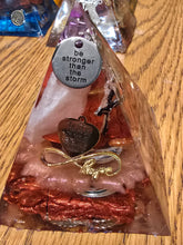 Load image into Gallery viewer, Medium Rose Quartz Orgonite EMF Protection/Chakra Healing Pyramid 10-5 Symm