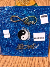 Load image into Gallery viewer, Mini Lapis Lazuli Orgonite EMF Protection/Chakra Healing Pyramid 2-18 Symm