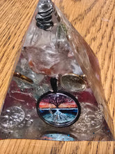 Load image into Gallery viewer, Mini Carnelian Orgonite EMF Protection/Chakra Healing Pyramid 2-18 Symm