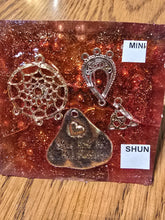 Load image into Gallery viewer, Mini Shungite Orgonite EMF Protection/Chakra Healing Pyramid 2-18 Symm