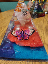 Load image into Gallery viewer, Large Rose Quartz EMF Protection/Chakra Healing Pyramid 10-16 Symm