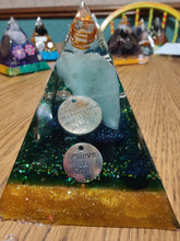 Load image into Gallery viewer, Medium Aventurine Orgonite EMF Protection/Chakra Healing Pyramid 10-18 Symm