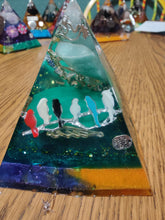 Load image into Gallery viewer, Medium Aventurine Orgonite EMF Protection/Chakra Healing Pyramid 10-18 Symm