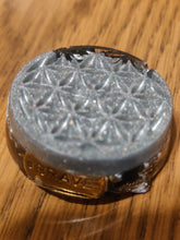 Load image into Gallery viewer, Flower of Life Shungite Orgonite EMF Protection/Chakra Healing Pyramid 10-19