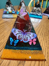 Load image into Gallery viewer, Medium Carnelian Orgonite EMF Protection/Chakra Healing Pyramid 10-19 Symm