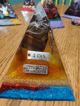 Load image into Gallery viewer, Medium Tiger Eye Orgonite EMF Protection/Chakra Healing Pyramid 10-19 Symm