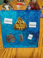 Load image into Gallery viewer, Medium Tiger Eye Orgonite EMF Protection/Chakra Healing Pyramid 10-19 Symm