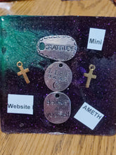 Load image into Gallery viewer, Mini  Amethyst Orgonite EMF Protection/Chakra Healing Pyramid 1-18 Symm y