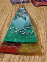 Load image into Gallery viewer, Mini Aventurine Orgonite EMF Protection/Chakra Healing Pyramid 10-23 Symm y