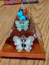 Load image into Gallery viewer, Mini Carnelian Orgonite EMF Protection/Chakra Healing Pyramid 2-18 Symm y