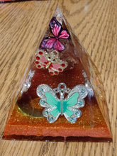 Load image into Gallery viewer, Mini Carnelian Orgonite EMF Protection/Chakra Healing Pyramid 2-18 Symm y
