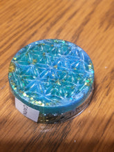 Load image into Gallery viewer, Flower of Life Carnelian Orgonite EMF Protection/Chakra Healing Pyramid