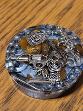 Load image into Gallery viewer, Flower of Life Tiger Eye Orgonite EMF Protection/Chakra Healing Pyramid