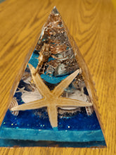 Load image into Gallery viewer, XXLarge Orgonite EMF Protection Amazonite Pyramid 10-5 Symm