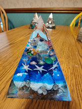 Load image into Gallery viewer, Large Amazonite Orgonite EMF Protection/Chakra Healing Pyramid 2-19 Symm