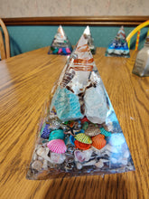 Load image into Gallery viewer, Large Amazonite Orgonite EMF Protection/Chakra Healing Pyramid 6-27 Symm
