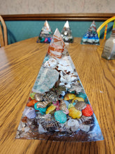 Load image into Gallery viewer, Large Amazonite Orgonite EMF Protection/Chakra Healing Pyramid 6-27 Symm