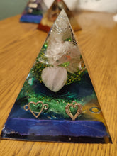 Load image into Gallery viewer, Large Rose Quartz Orgonite EMF Protection/Chakra Healing Pyramid SYM