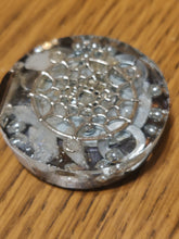 Load image into Gallery viewer, Flower of Life Citrine Orgonite EMF Protection/Chakra Healing Pyramid