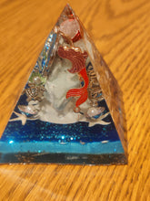Load image into Gallery viewer, Mini Amazonite Orgonite EMF Protection/Chakra Healing Pyramid Yes
