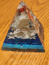 Load image into Gallery viewer, Mini Amazonite Orgonite EMF Protection/Chakra Healing Pyramid Yes