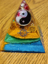 Load image into Gallery viewer, Mini Carnelian Orgonite EMF Protection/Chakra Healing Pyramid 2-18 Symm y