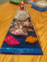 Load image into Gallery viewer, **SPECIAL** Amazonite Orgonite EMF Protection/Chakra Healing Pyramid 10-5 Symm