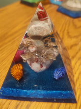 Load image into Gallery viewer, **SPECIAL** Amazonite Orgonite EMF Protection/Chakra Healing Pyramid 10-5 Symm